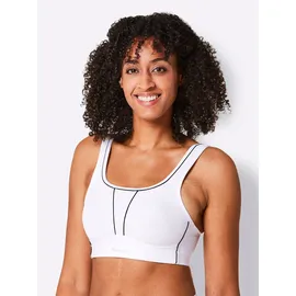 Swegmark of Sweden Sport-BH SWEGMARK OF SWEDEN, Damen, Gr. 105, Cup C, weiß, 55% Polyamid, 35% Polyester, 10% Elasthan, BHs Sport-BH