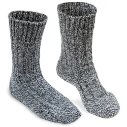 Nordpol Norwegersocke, Wintersocke, 100% Schurwolle, lang, grau, 42-44