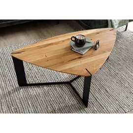 MASSIVMOEBEL24.DE Couchtisch Wildeiche natur geölt 120 x 70 x 44 cm