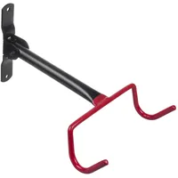 Maclean Brackets Fahrrad-Wandhalterung mit 2 Haken max. Belastung 30kg Schwarz-Rot
