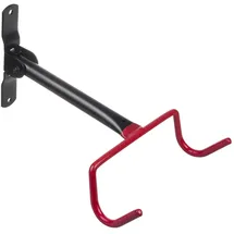 Maclean Brackets Fahrrad-Wandhalterung mit 2 Haken max. Belastung 30kg Schwarz-Rot