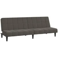 vidaXL Schlafsofa 2-Sitzer Dunkelgrau Samt