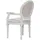VCM Rokoko Amaretta Esszimmerstuhl Baumwolle Beige/Weiß