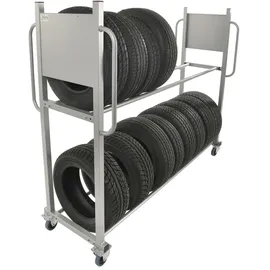 Kongamek Reifentransportwagen 2030x720x1620mm mit 2 Ebenen, verstellbar 300kg Tragkraft ohne Bremse
