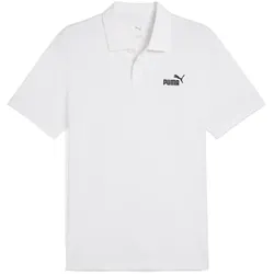 Poloshirt PUMA "Essentials No. 1 Logo Pique-Poloshirt Herren", Herren, Gr. XL, weiß, Obermaterial: 4% Elasthan, 96% Baumwolle; Ärmelbund: 4% Elasthan, 96% Baumwolle; Kragen: 4% Elasthan, 96% Baumwolle, clean, regular fit, Shirts