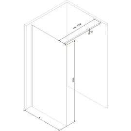 Mexen Kioto Duschtrennwand 70 x 200 cm rechts 800-070-101-5