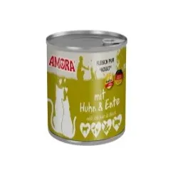 Amora Cat Fleisch Pur mit Huhn & Ente 6x200g