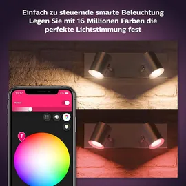 Philips Hue White and Color Ambiance Argenta 2-flg. aluminium