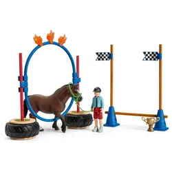 Schleich FARM WORLD Pony Agility Rennen, Farm, 3 Jahr(e), Mehrfarbig, Kunststoff