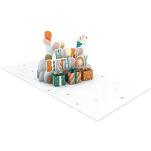 Grafik-Werkstatt Grafik Werkstatt |Pretty Pop-Up Karte | dreidimensional | Happy Birthday