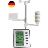 TFA Dostmann 35-1077 Stratos Funk-Wetterstation, Mit Wind- Und Regenmesser, Wett