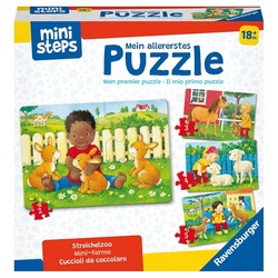 Ravensburger Puzzle ministeps Spielzeug Puzzle Mein allererstes Puzzle Streichelzoo 04169, Puzzleteile