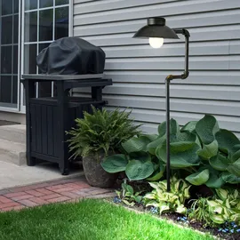 Harms Import LED Solar Außen Lampe Metall Erdspieß 507097 schwarz