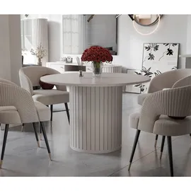 idohome Esstisch Ø 120 cm beige