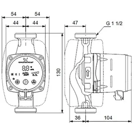 Grundfos Hocheffizienzpumpe Alpha2 25-60 130