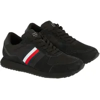 Tommy Hilfiger Herren Runner Sneaker Runner Evo Mix Sportschuhe, Schwarz (Black), 45 - 45 EU