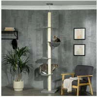 PawHut Kratzbaum Deckenhoch 230-250 cm grau