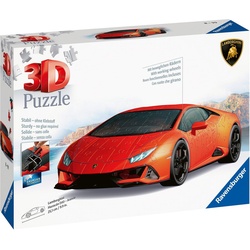 Ravensburger 3D-Puzzle 108 Teile 3D Puzzle Auto Lamborghini Huracán EVO Arancio 11571, 108 Puzzleteile