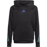 adidas Kinder Kapuzensweat U TI HOODIE, BLACK/WHITE/SELUFU/LU, 116