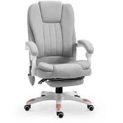Vinsetto Massagestuhl Polyestergewebe, Schwamm, PU-Räder, Nylonbeine