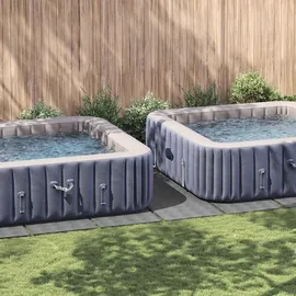 vidaXL Poolabdeckplane grau 999x500 cm
