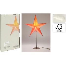 Mojawo Weihnachtstern Tischlampe Papierstern H65cm 220V An/Aus Schalter