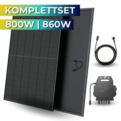 Anker Balkonkraftwerk 800W Komplettset, Full Black Solarmodule, Balkongeländer