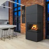 Kamineinsatz Simple Box 8 kW Ø 200 Black - Schwarz