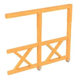 Skan Holz Andreaskreuzseitenwand Terrassenüberdachung Douglasie 300 cm