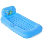 BESTWAY Fisher Price Luftbett für Kinder , Traumlicht, 132 x 76 x 46 cm, mit LED- Projektor, blau