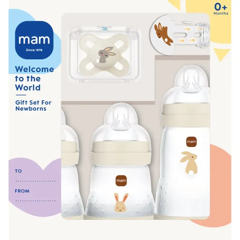 MAM Welcome to the World 0m+ Geschenkset für Babys Beige 1 St.