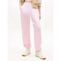 Tommy Hilfiger Sweathose TOMMY JEANS "TJW BADGE SWEATPANT", Damen, Gr. XL (42), N-Gr, pearly pink, Web, Obermaterial: 100% Baumwolle, relaxed fit lang, Hosen Sweathose, Relaxed Fit mit Elastikbund am Bein