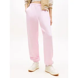 Tommy Hilfiger Sweathose TOMMY JEANS "TJW BADGE SWEATPANT", Damen, Gr. XL (42), N-Gr, pearly pink, Web, Obermaterial: 100% Baumwolle, relaxed fit lang, Hosen Sweathose, Relaxed Fit mit Elastikbund am Bein