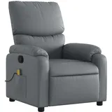 vidaXL Massagesessel Grau Kunstleder 50 x 99 x 50 cm Grau mit Fernbedienung