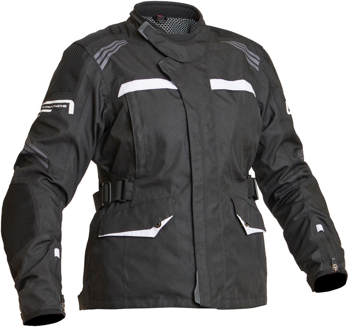 Lindstrands Granberg waterdichte Dames Motorfiets Textiel Jacke, zwart-wit, 38 Voorvrouw