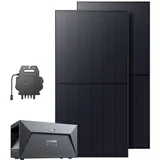 Anker SOLIX Balkonkraftwerk 2× RS50B Panel 540W, MI80 800W Wechselrichter mit Solarbank E1600, ohne Halterung