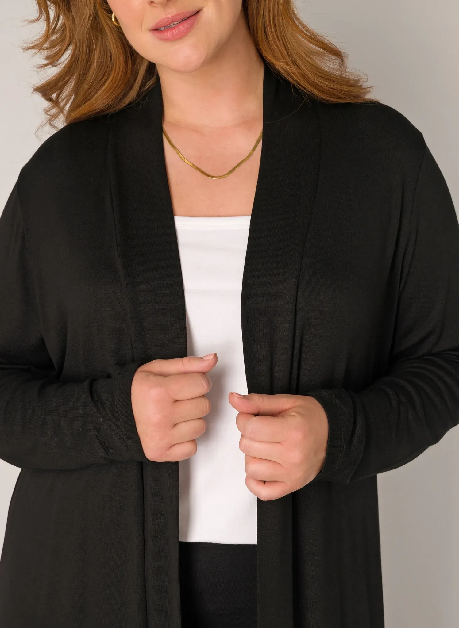 Longstrickjacke BASE LEVEL CURVY 