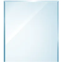 raik Kamin Glasbodenplatte Rechteck Funkenschutz ESG Sicherheitsglas klar mit Facette 1000 x 1200 mm Unterlage für Kaminofen Pelletofen Kamineinsatz