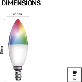 EMOS GoSmart Candle, E14 4,8W 40W 470lm RGB dimmbar, WiFi
