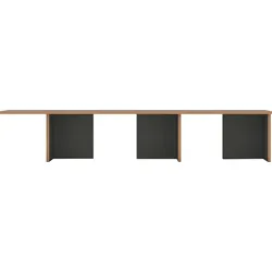 Mehrzweckregal TOJO "stell", schwarz, B:198cm H:35cm T:37,5cm, MDF, Regale, Standregal, verschiedene Module, die miteinander kombiniert werden können