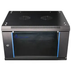 Extralink Rackmount-Schrank 6U 600x450 Schwarz Wandmontage, Wandmontiertes Regal