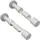 Interdeco GARDINENSTANGE Prestige Luino 480 cm (geteilt in 3 x 160 cm), 2-läufig (ohne Ringe), 20 mm Ø Weiß