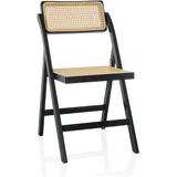 hjh living TUDELA BAMBOO Klappstuhl Schwarz/Braun