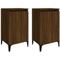 VidaXL Nachttische 2 Stk. Braun Eichen-Optik 40x35x70 cm Holzwerkstoff