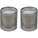 Schöner Wohnen Kollektion Duftkerze Mod. Cedar S, 2er Set Warmer, anregender Duft Weiß