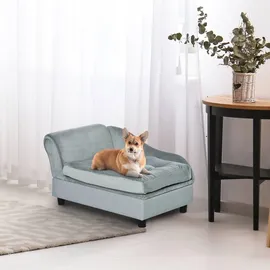 PawHut Hundesofa 76 x 45 x 43 cm grau