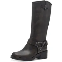 TAMARIS Damen Langschaft-Stiefel Blockabsatz Vegan; CIGAR, EU 37