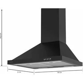 Cecotec Bolero Flux PM Dunstabzugshaube 60 cm Schwarz