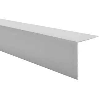Quest PVC Winkelprofil Kunststoff Selbstklebend Kantenschutz Eckenschutz Eckleiste Winkelleiste, 30x30mm, 200cm, grau