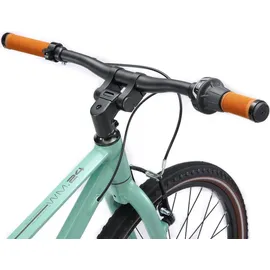 Bikestar Leichtgewicht 9kg Kinder Jugend Fahrrad Aluminium ab 8-9 Jahre | 24 Zoll 8 Gang Shimano Schaltung Ultra Leicht | Grün Grün